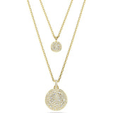 Swarovski Meteora Gold-Tone Plated Layered Pendant Necklace