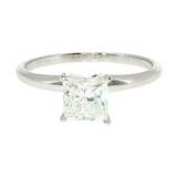 1.00 Carat Princess Cut Diamond 14K White Gold Ring