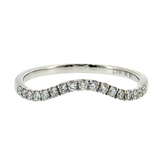 14K White Gold Diamond Curved Contour Wedding Band