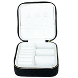 Blue Woven Motif Jewelers Branded Jewelry Travel Box