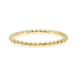 14K Yellow Gold 2mm Bead Style Plain Wedding Band | Size 6.5