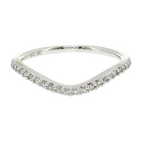 14K White Gold 0.14ctw Round Diamond Matching Wedding Band