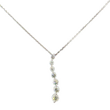 14K White Gold Journey Diamond Pendant Necklace (0.43 TWT)