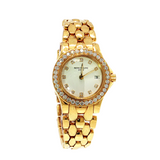 Lady's White Mother Of Pearl 18 Karat Patek Philippe Neptune 4881-10J 26Mm