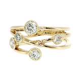 Lady's Yellow 14K Gold 5-Stone Diamond Fashion Ring (0.70 CTW)