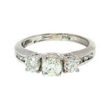 Lady's White 14K Gold 1 Carat Diamond Engagement Ring