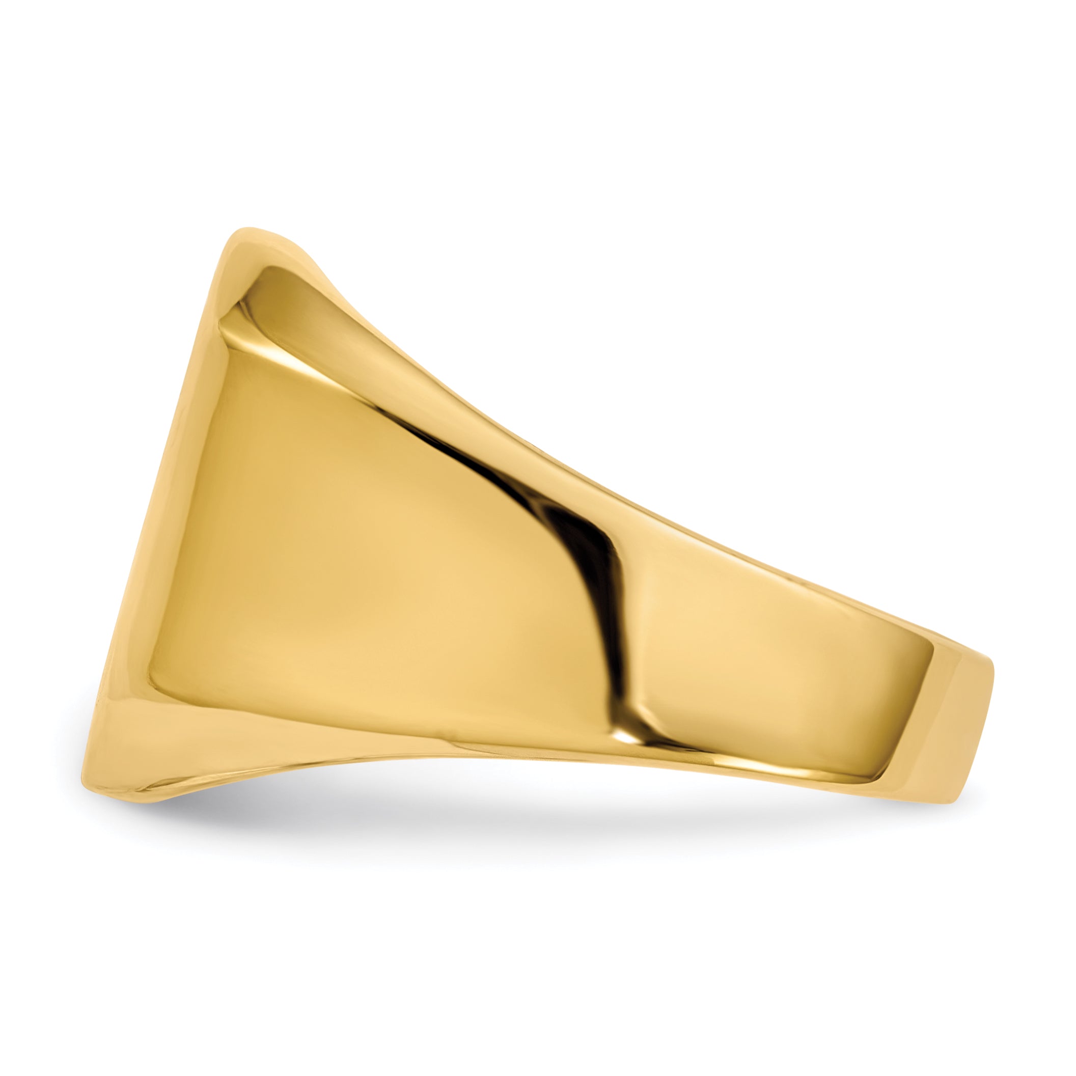 14k 13.0x15.5mm Octagon Open Back Mens Signet Ring RS337