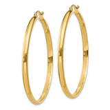 14k 2.75x40mm Polished Tube Hoop Earrings TA236