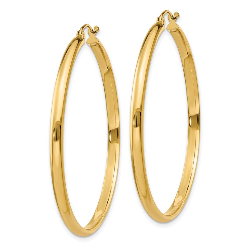 14k 2.75x40mm Polished Tube Hoop Earrings TA236