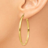14k 2.75x40mm Polished Tube Hoop Earrings TA236