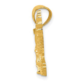 14k Gold Polished and Textured Eagle Pendant K5336