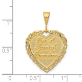 14k Reversible FOR A SPECIAL GRANDMA / SO MANY HEARTS Pendant C1707