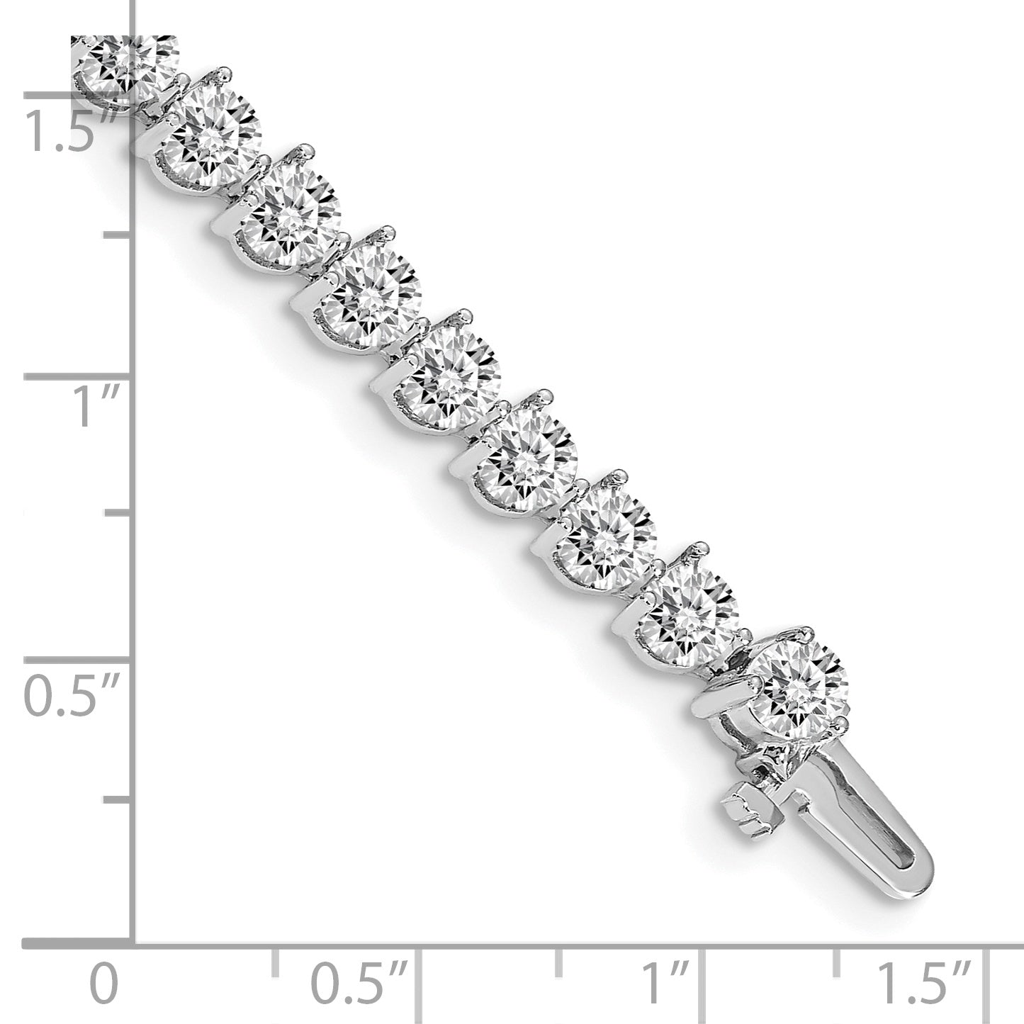 14k White Gold Complete 10.2 carat Round VS Diamond 3-prong 7 inch Tennis Bracelet X2844WVS