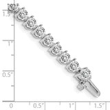14k White Gold Complete 10.2 carat Round VS Diamond 3-prong 7 inch Tennis Bracelet X2844WVS