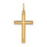 14K Laser Designed Cross Pendant XR993