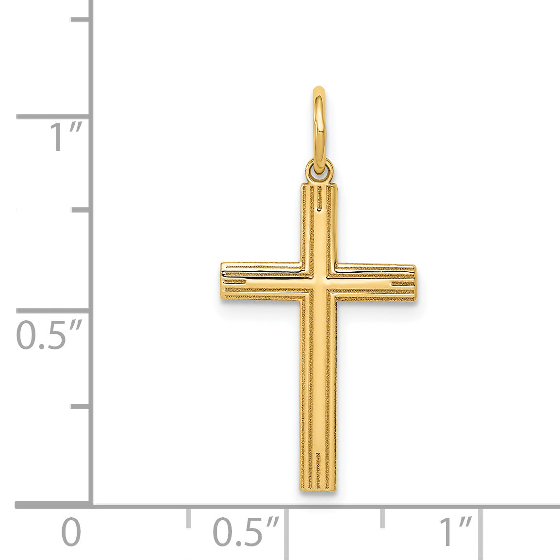 14K Laser Designed Cross Pendant XR993