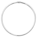 14k Two-tone 5mm Reversible White and Yellow 16 inch Domed Omega Necklace ROM5