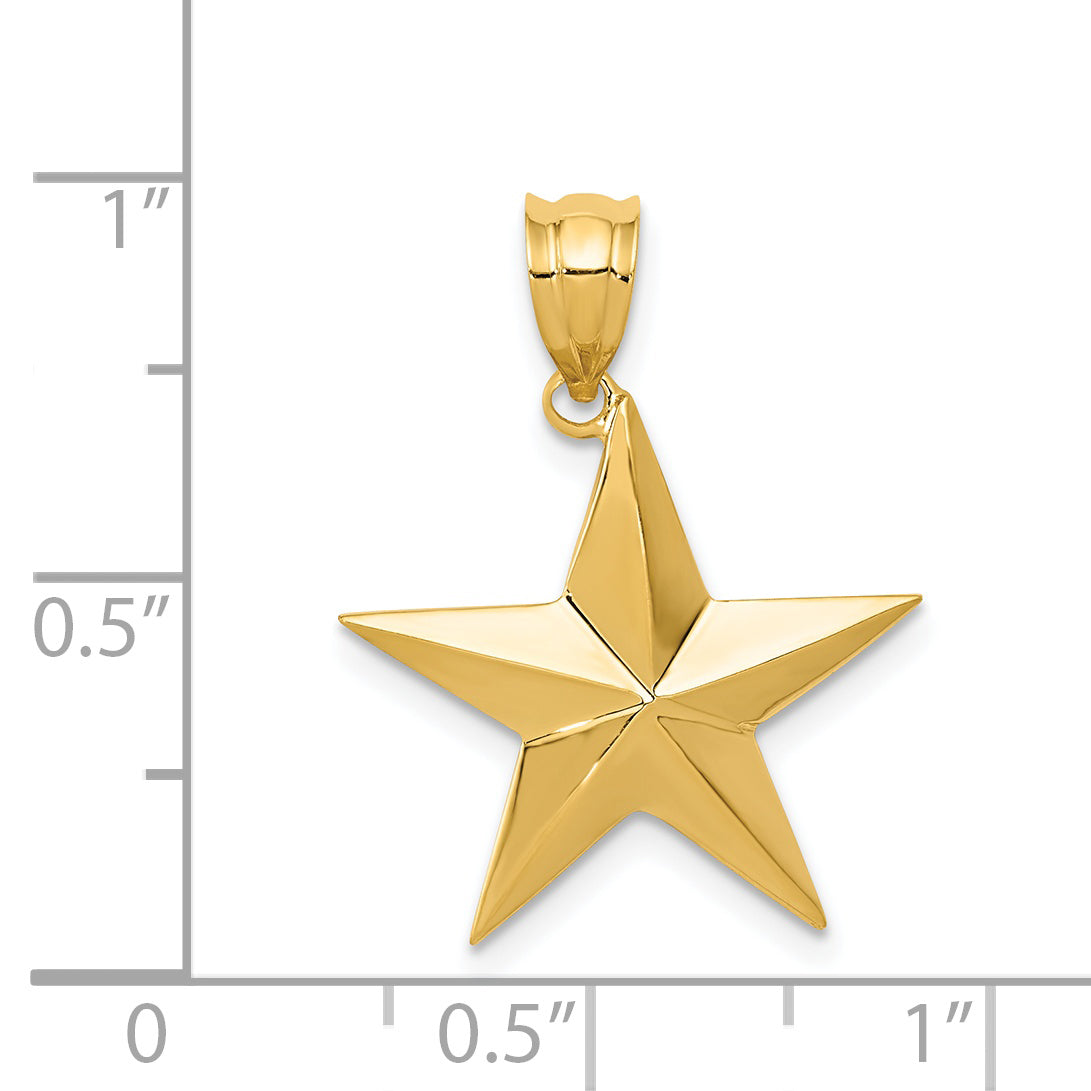 14k Polished Star Pendant K5306