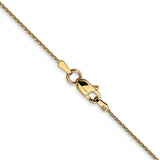 14K 10 inch .8mm Diamond-cut Parisian Wheat with Lobster Clasp Anklet PEN274
