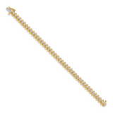 14k Complete 3.31 carat Round AA Diamond Fancy Spiral 7 inch Tennis Bracelet X2004AA