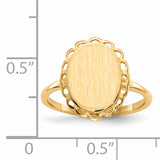 14k 9.0x11.5mm Open Back Signet Ring RS193
