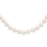14k 8-9mm White Round Akoya Saltwater Cultured Pearl 18 inch Necklace PL80AA