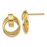 14k Polished Fancy Doorknocker Post Earrings H471