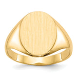 14k 10.0x14.0mm Closed Back Signet Ring RS183