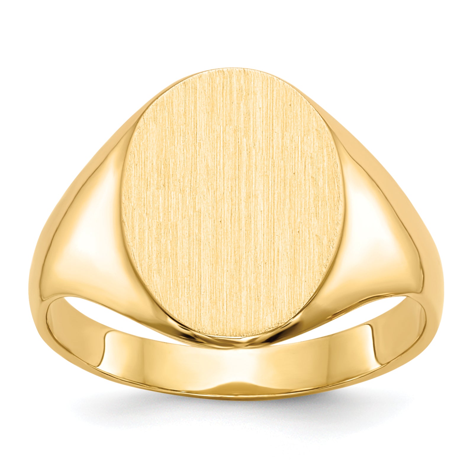 14k 10.0x14.0mm Closed Back Signet Ring RS183
