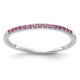14k White Gold 2mm 1/8 carat Diamond Band RM5622