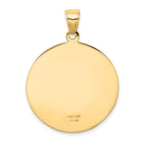 14k Polished Large Saint Christopher Medal Round Pendant M1487