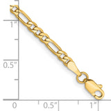 14K 26 inch 3mm Flat Figaro with Lobster Clasp Chain FFL080