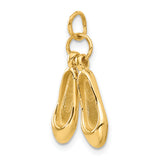 14K 3-D Ballet Slippers Charm A1201/L
