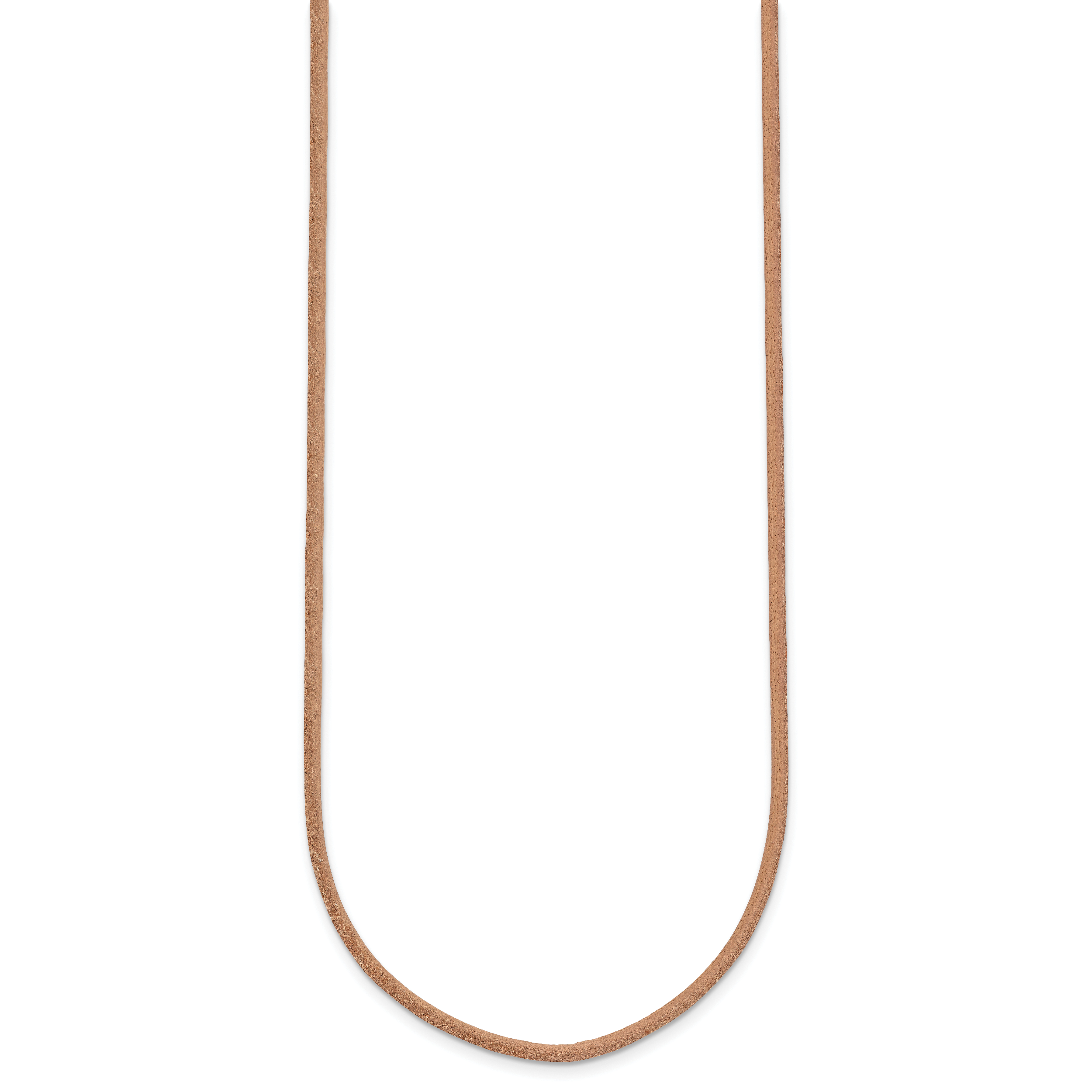 14k Yellow Clasp 2mm 16 inch Natural Leather Cord Necklace XG263