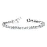 14k White Gold Complete 8.5 carat Round VS Diamond 3-prong 7 inch Tennis Bracelet X2843WVS
