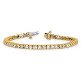 14k Complete 4.65 carat Round A Diamond 4-prong 7 inch Tennis Bracelet X734A