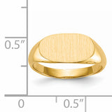 14k 13.0x7.0mm Closed Back Signet Ring RS259