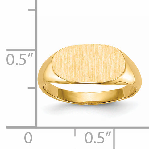 14k 13.0x7.0mm Closed Back Signet Ring RS259