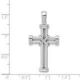 14k White Gold Center -X- Latin Cross Pendant K2170