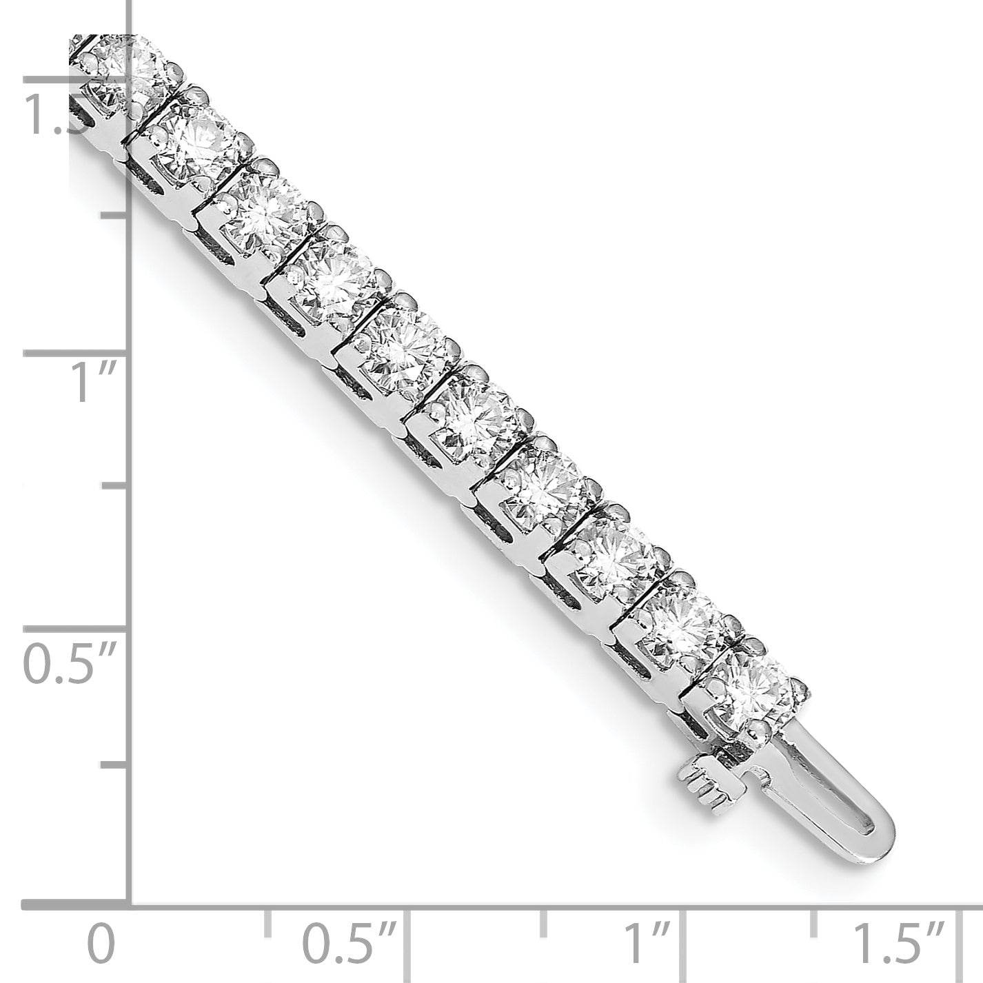 14k White Gold Complete 10.8 carat Round AAA Diamond 4-prong 7 inch Tennis Bracelet X2046WAAA