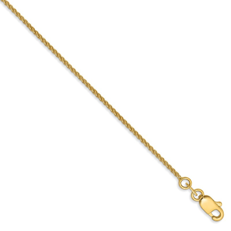 14K 10 inch 1.05mm Spiga with Lobster Clasp Anklet PEN133