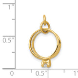 14k 3-D Wedding Rings CZ Charm A1033