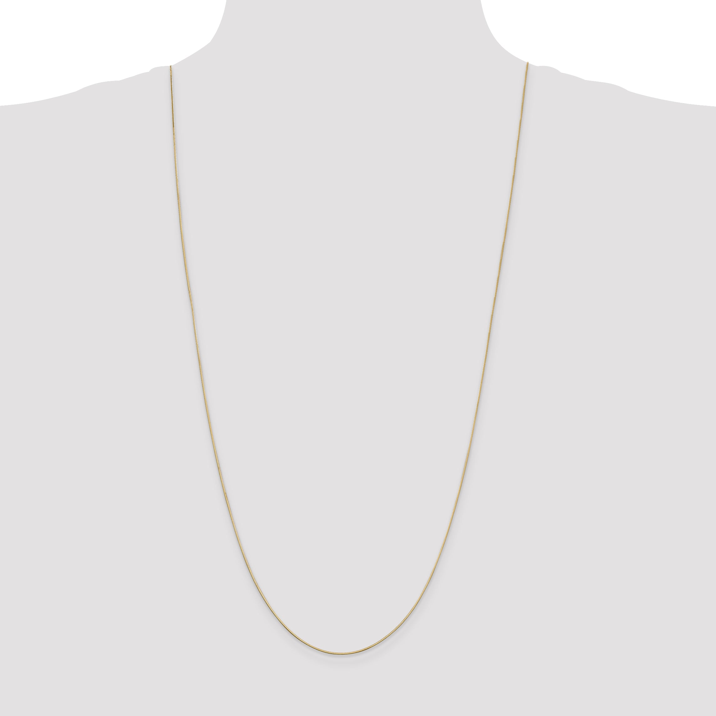 14K 10 inch .6mm Octagonal Snake with Lobster Clasp Anklet OSA080