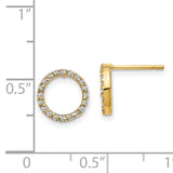 14k 1/6 carat Diamond Open Circle Post Earrings XE3073A