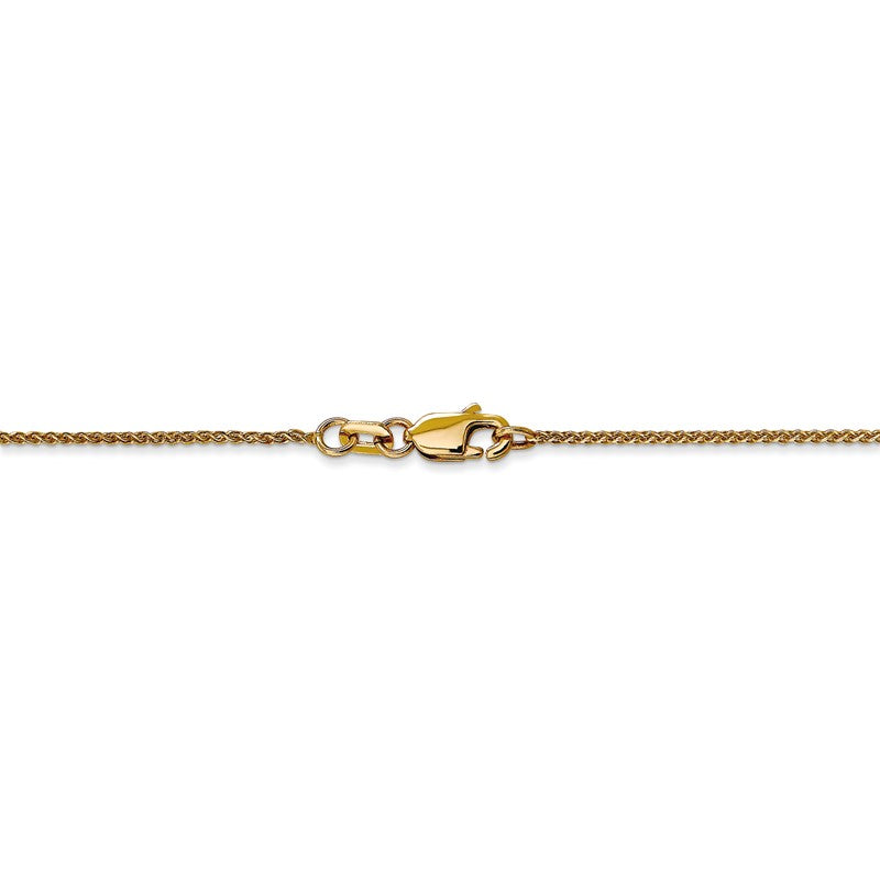 14K 10 inch 1.05mm Diamond-cut Spiga with Lobster Clasp Anklet PEN157