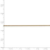 14K 10 inch 1.05mm Diamond-cut Spiga with Lobster Clasp Anklet PEN157