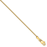 14K 10 inch 1.05mm Diamond-cut Spiga with Lobster Clasp Anklet PEN157