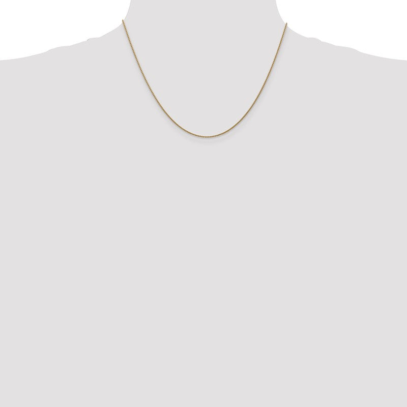 14K 10 inch 1.05mm Diamond-cut Spiga with Lobster Clasp Anklet PEN157