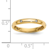 14k Rose Gold 3mm 6-stone 1/10 carat Diamond Band RM5621