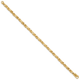 14K 18 inch 4.1mm Hand Polished Byzantine Link with Lobster Clasp Chain LK744